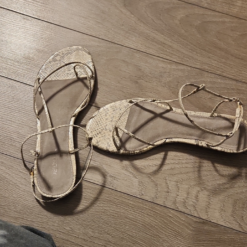 Women's Beige Strappy Sandals